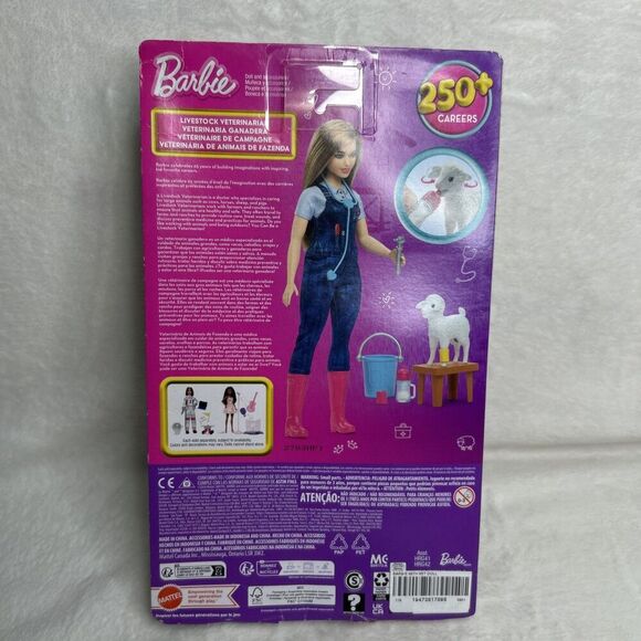 Barbie 65th Anniversary Careers Farm Veterinarian Doll With Accessories New - Picture 4 of 4